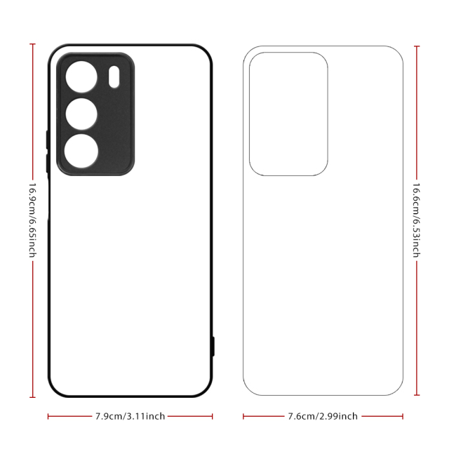 For Realme C63 4G, C65 4G,C75 4G Sublimation Blank Rubber 2D TPU Phone Case Phone Cover