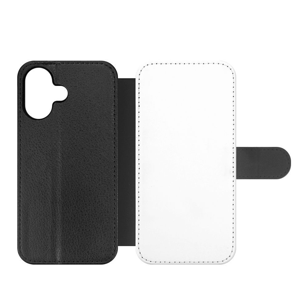 Sublimation Blank PU Leather Flip Phone Case for iPhone 17, 16 Series,iPhone Series TPU Inside Wallet with Card Holder and Stand