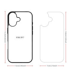 New Arrival Sublimation 2D TPU Phone Case for iPhone 17 Series, DIY Shell With Aluminum Sheet for iPhone 17, ip 17 pro, ip17 Air, ip17 Pro Max