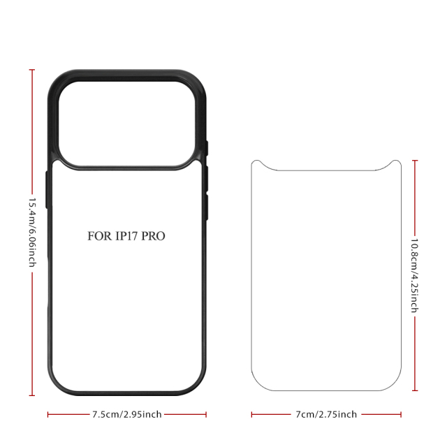 New Arrival Sublimation 2D TPU Phone Case for iPhone 17 Series, DIY Shell With Aluminum Sheet for iPhone 17, ip 17 pro, ip17 Air, ip17 Pro Max