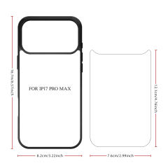 New Arrival Sublimation 2D TPU Phone Case for iPhone 17 Series, DIY Shell With Aluminum Sheet for iPhone 17, ip 17 pro, ip17 Air, ip17 Pro Max