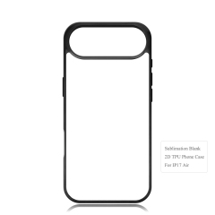 New Arrival Sublimation 2D TPU Phone Case for iPhone 17 Series, DIY Shell With Aluminum Sheet for iPhone 17, ip 17 pro, ip17 Air, ip17 Pro Max