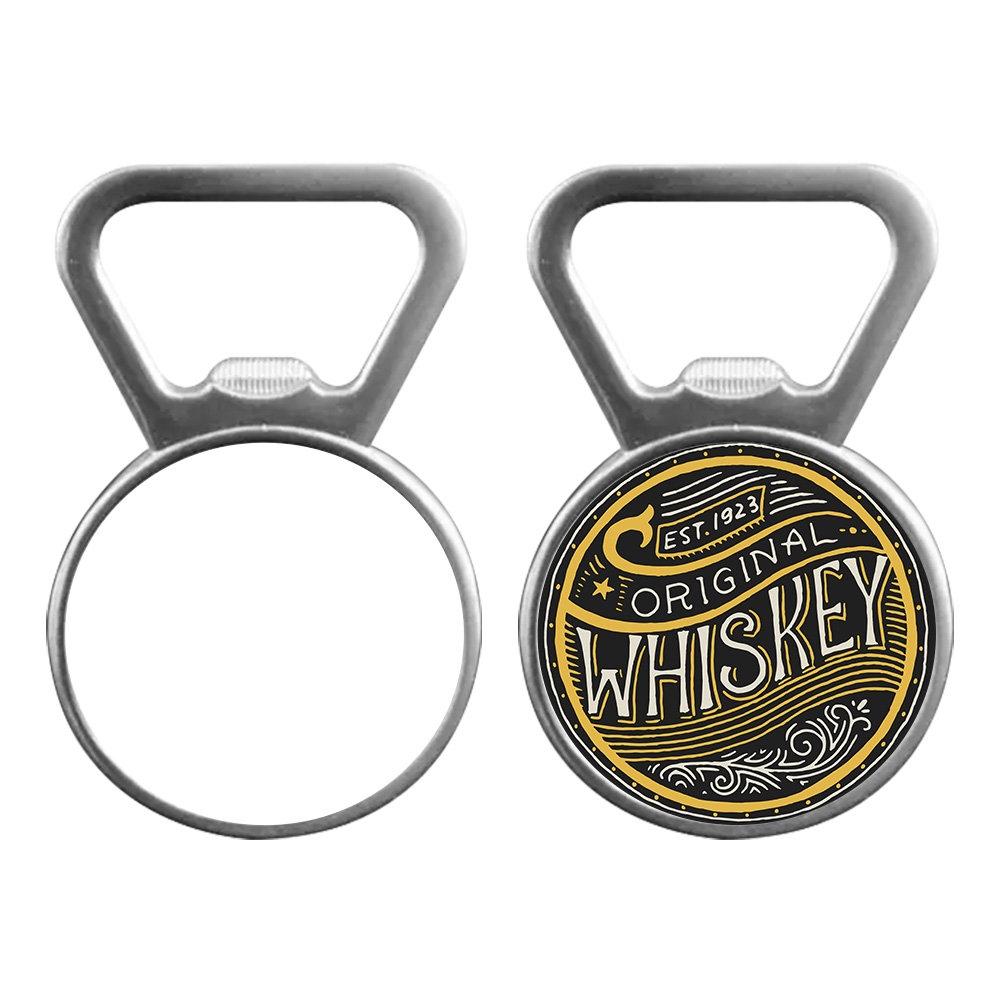 Sublimation Blank Metal Bottle Opener Fridge Magnet Metal Opener Blank Insert for Custom Printing