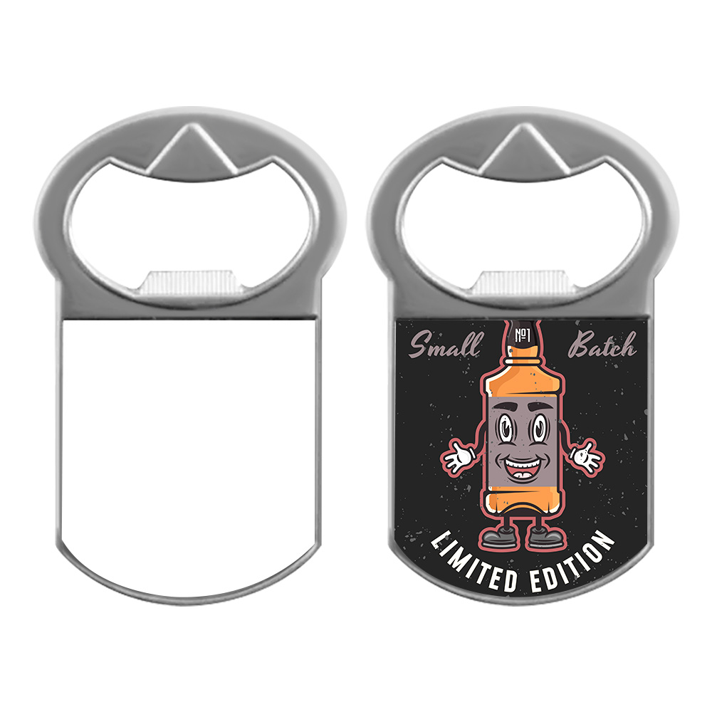 Sublimation Blank Metal Bottle Opener Fridge Magnet Metal Opener Blank Insert for Custom Printing