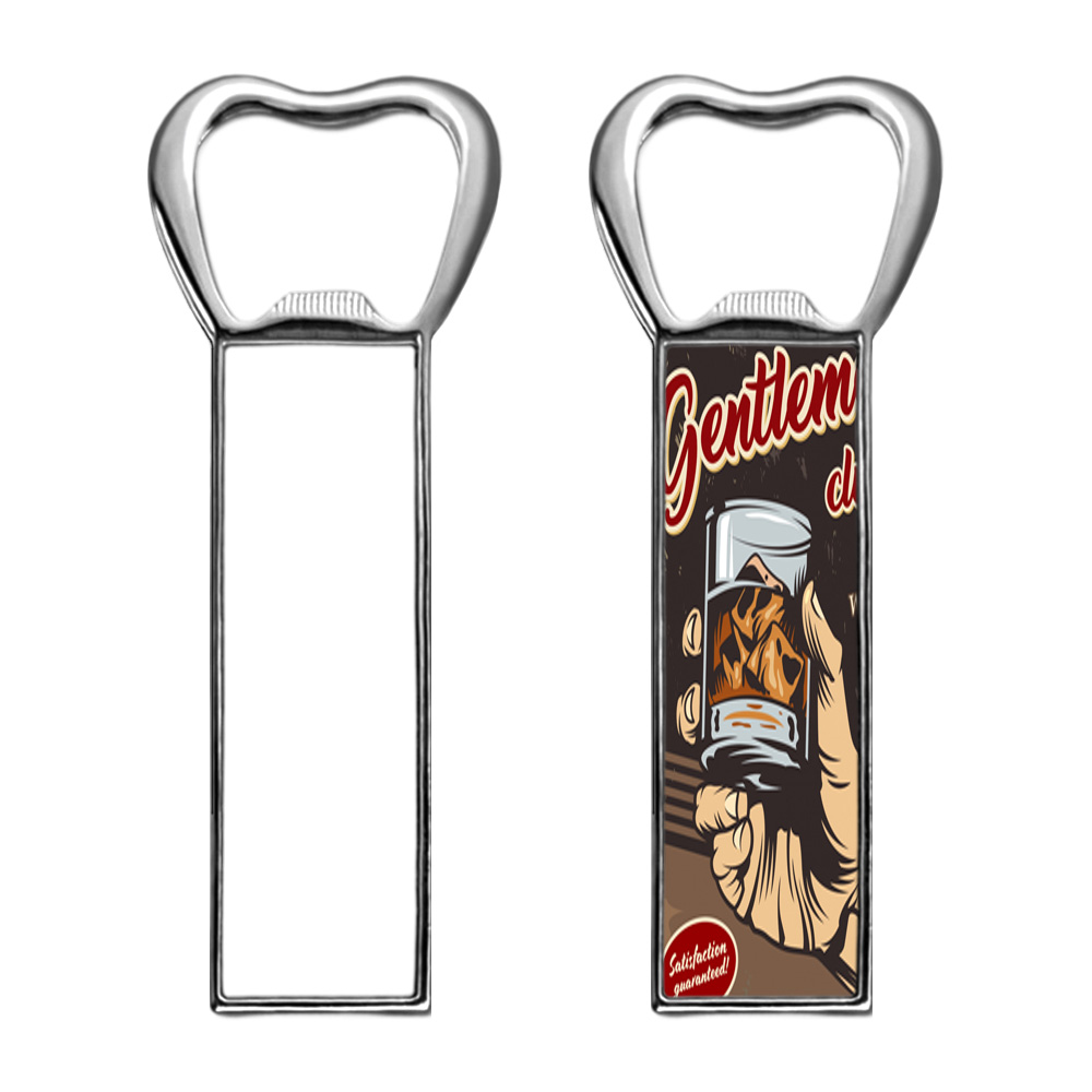 Sublimation Blank Metal Bottle Opener Fridge Magnet Metal Opener Blank Insert for Custom Printing