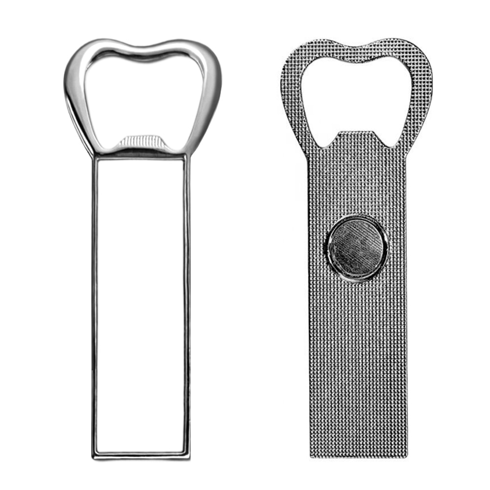 Sublimation Blank Metal Bottle Opener Fridge Magnet Metal Opener Blank Insert for Custom Printing