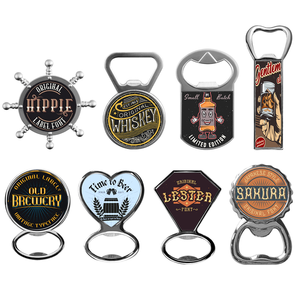 Sublimation Blank Metal Bottle Opener Fridge Magnet Metal Opener Blank Insert for Custom Printing