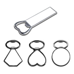 Sublimation Blank Metal Bottle Opener Fridge Magnet Metal Opener Blank Insert for Custom Printing
