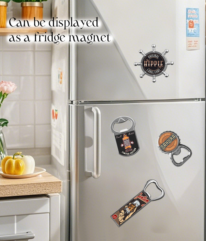 Sublimation Blank Metal Bottle Opener Fridge Magnet Metal Opener Blank Insert for Custom Printing
