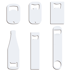 Sublimation Blank Stainless Steel Bottle Opener Lightweight Portable Custom DIY Opener - 6 Shapes, Double-Sided Printable