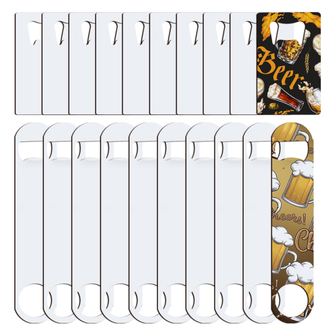 Sublimation Blank Stainless Steel Bottle Opener Lightweight Portable Custom DIY Opener - 6 Shapes, Double-Sided Printable