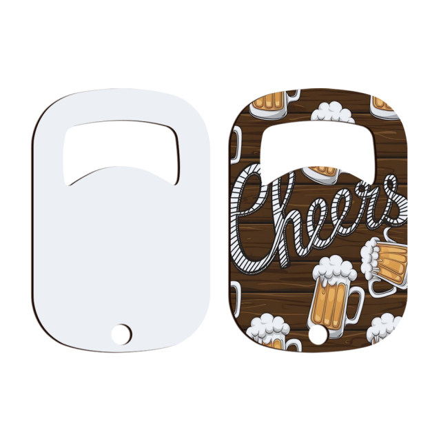 Sublimation Blank Stainless Steel Bottle Opener Lightweight Portable Custom DIY Opener - 6 Shapes, Double-Sided Printable