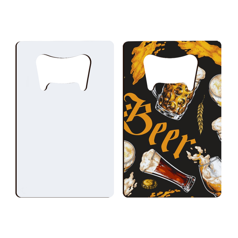 Sublimation Blank Stainless Steel Bottle Opener Lightweight Portable Custom DIY Opener - 6 Shapes, Double-Sided Printable