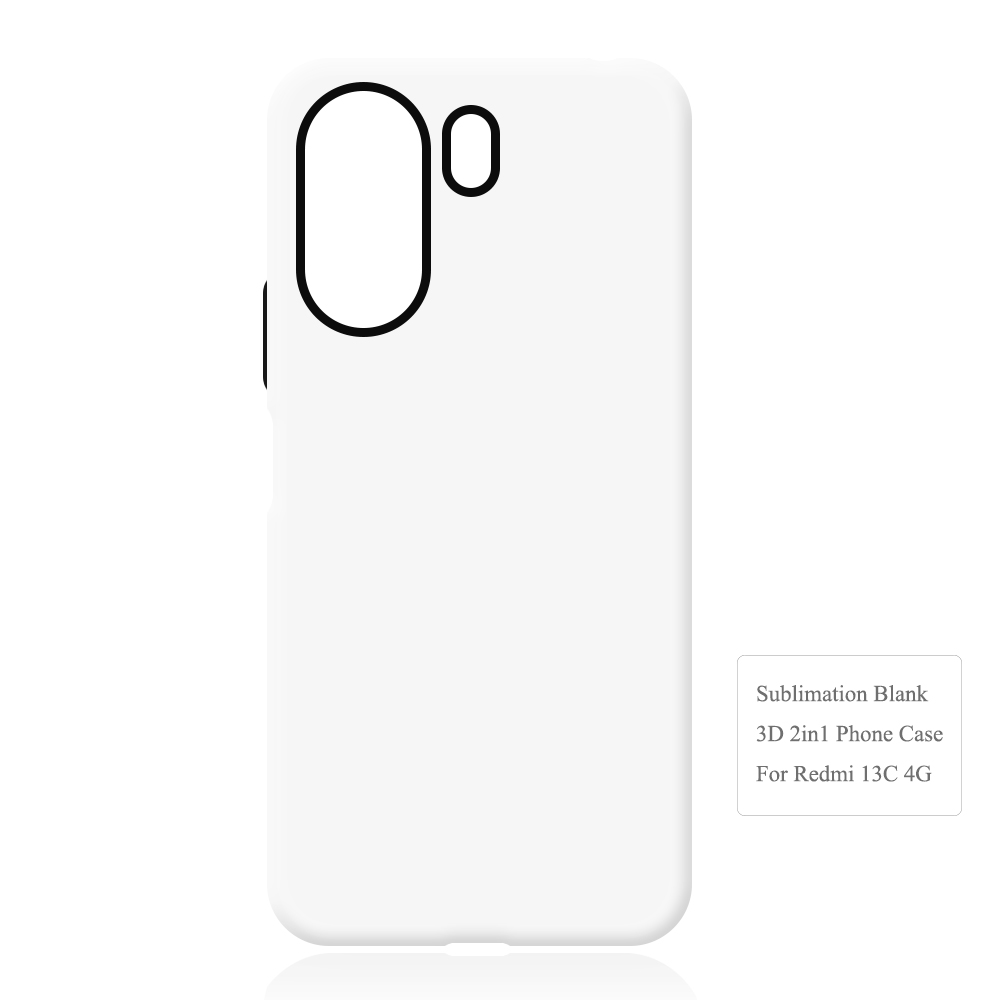New Arrival 3D 2in1 Film Case Sublimation Cover Customized DIY Cell Phone Case for Redmi 13C 4G