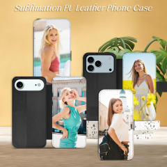 Sublimation Blank PU Leather Flip Phone Case for iPhone 17, 16 Series,iPhone Series TPU Inside Wallet with Card Holder and Stand