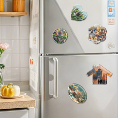 Sublimation Acrylic Fridge Magnets - Decorative Refrigerator Magnet with Adhesive Backing Magnets, Photo Magnet Frames for Refrigerator