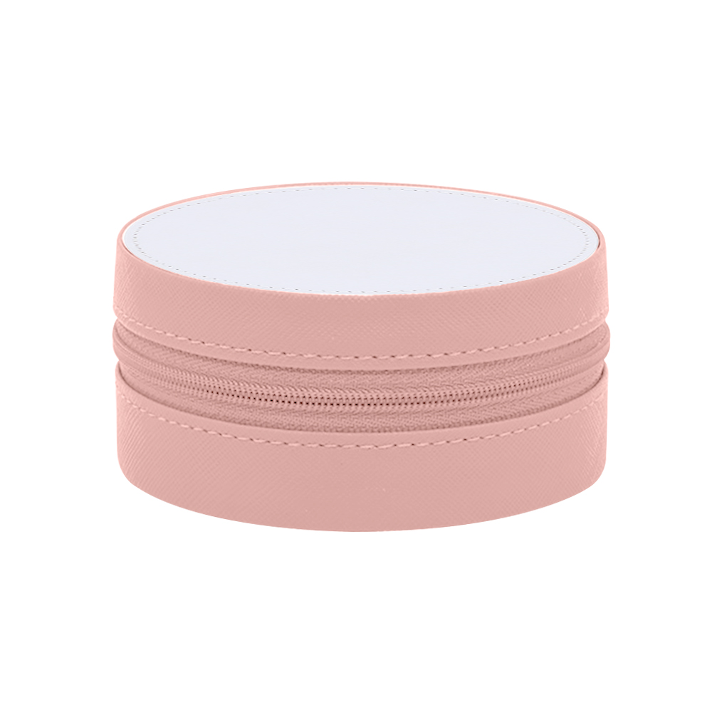 Sublimation Blank PU Premium Jewelry Box - Round & Square Shapes, 7 Colors, Ideal for Accessory Storage