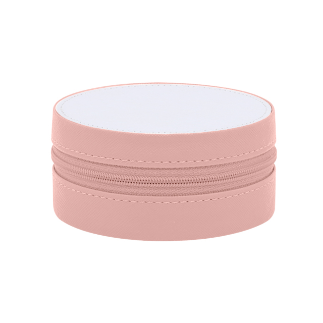 Sublimation Blank PU Premium Jewelry Box - Round & Square Shapes, 7 Colors, Ideal for Accessory Storage