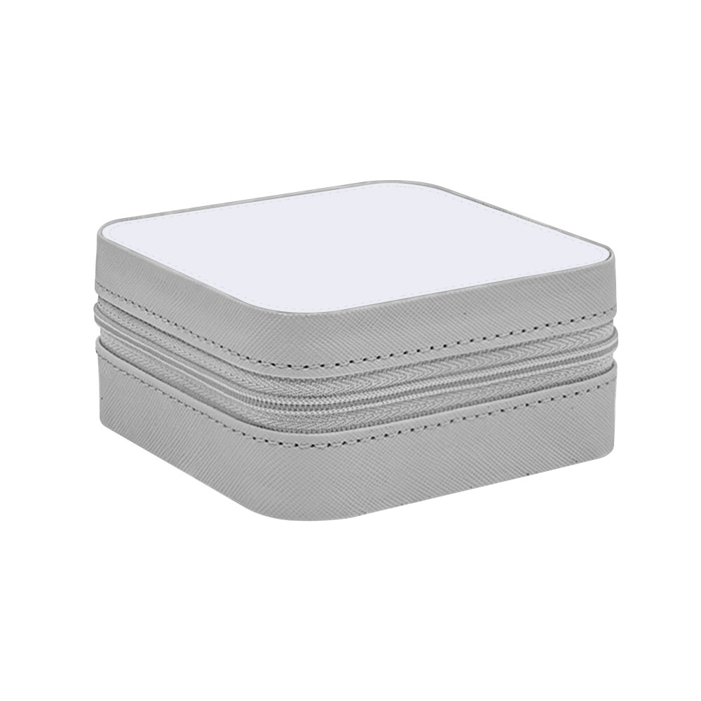 Sublimation Blank PU Premium Jewelry Box - Round & Square Shapes, 7 Colors, Ideal for Accessory Storage