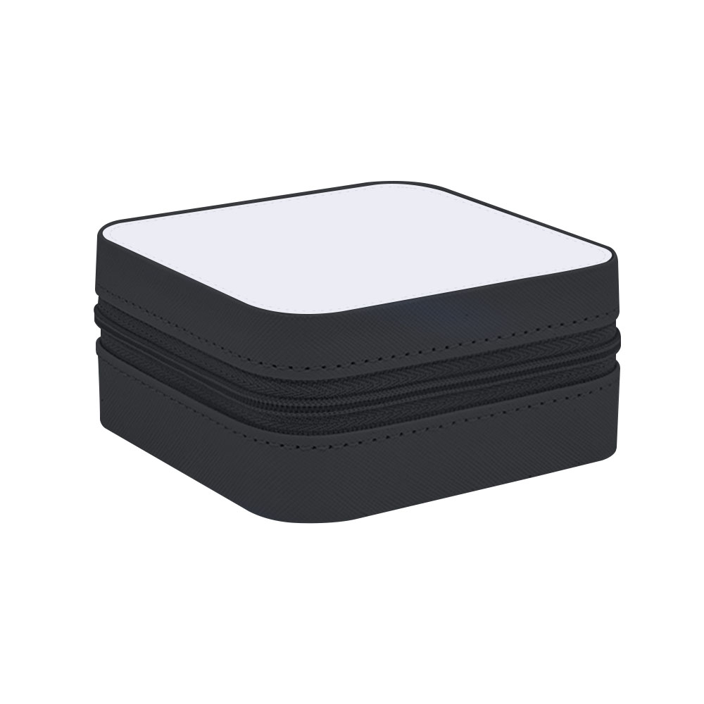 Sublimation Blank PU Premium Jewelry Box - Round & Square Shapes, 7 Colors, Ideal for Accessory Storage