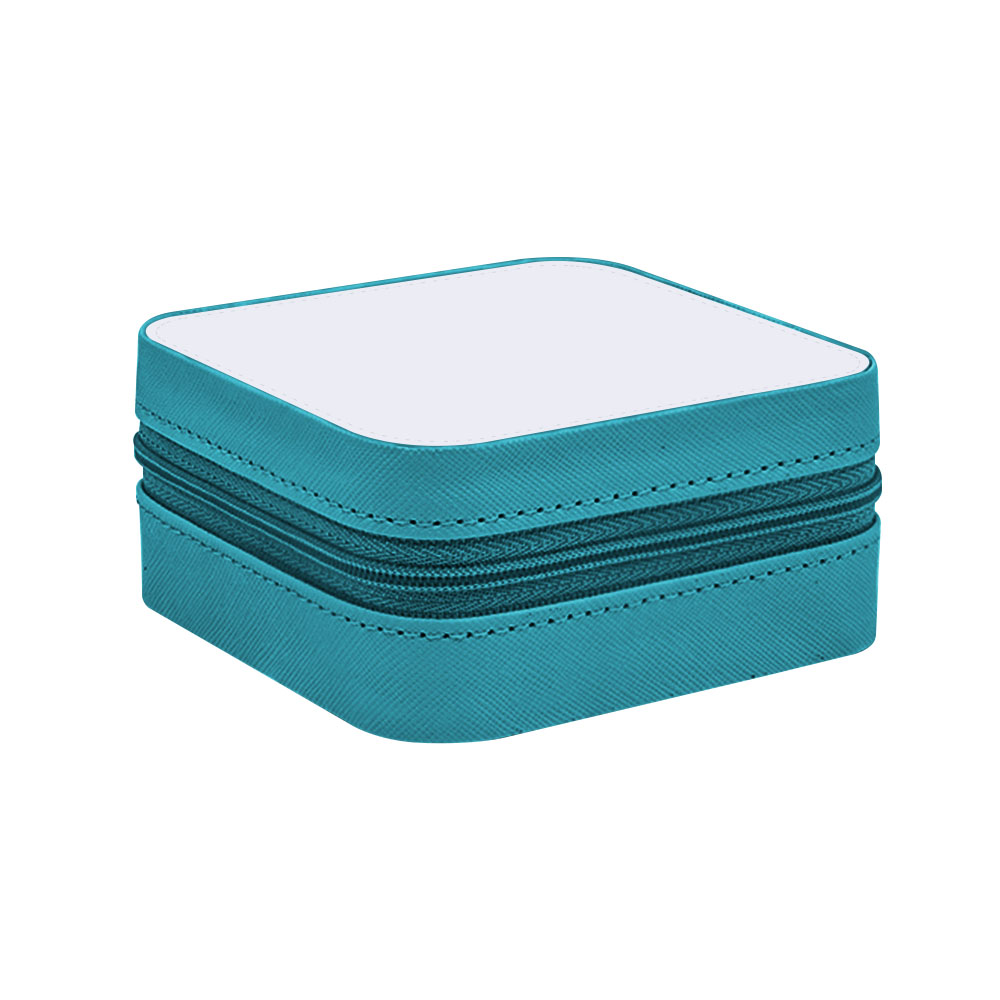 Sublimation Blank PU Premium Jewelry Box - Round & Square Shapes, 7 Colors, Ideal for Accessory Storage