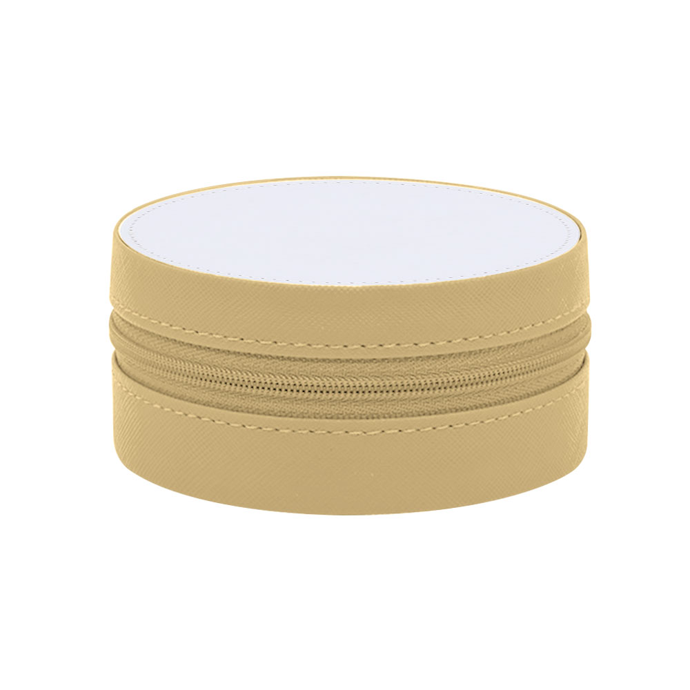 Sublimation Blank PU Premium Jewelry Box - Round & Square Shapes, 7 Colors, Ideal for Accessory Storage