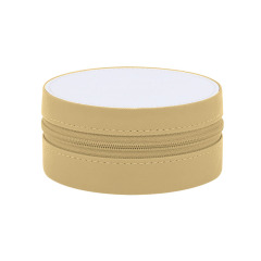 Sublimation Blank PU Premium Jewelry Box - Round & Square Shapes, 7 Colors, Ideal for Accessory Storage