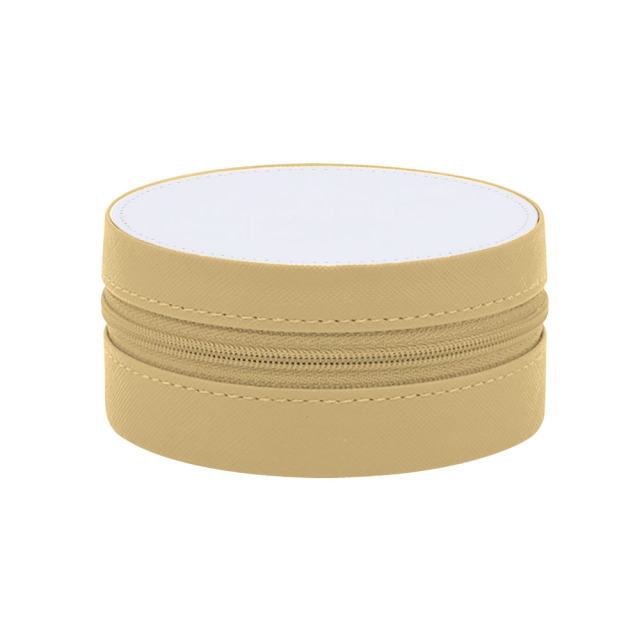 Sublimation Blank PU Premium Jewelry Box - Round & Square Shapes, 7 Colors, Ideal for Accessory Storage