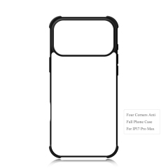 Anti-Shock! For iPhone 17 Series Four Corner Anti-drop 2D TPU Phone Case Phone Cover With Metal Insert For Sublimation Printing