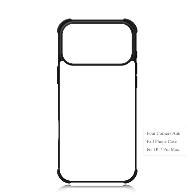 Anti-Shock! For iPhone 17 Series Four Corner Anti-drop 2D TPU Phone Case Phone Cover With Metal Insert For Sublimation Printing