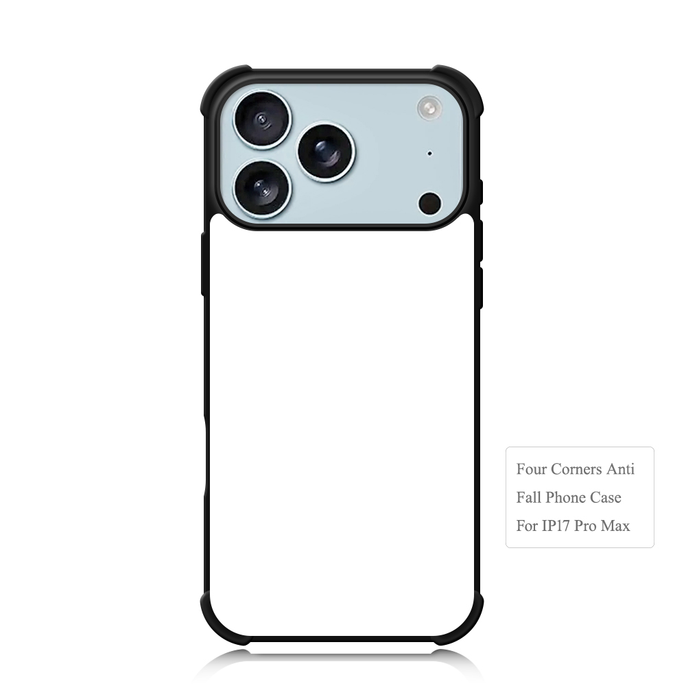 Anti-Shock! For iPhone 17 Series Four Corner Anti-drop 2D TPU Phone Case Phone Cover With Metal Insert For Sublimation Printing