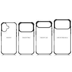 Anti-Shock! For iPhone 17 Series Four Corner Anti-drop 2D TPU Phone Case Phone Cover With Metal Insert For Sublimation Printing