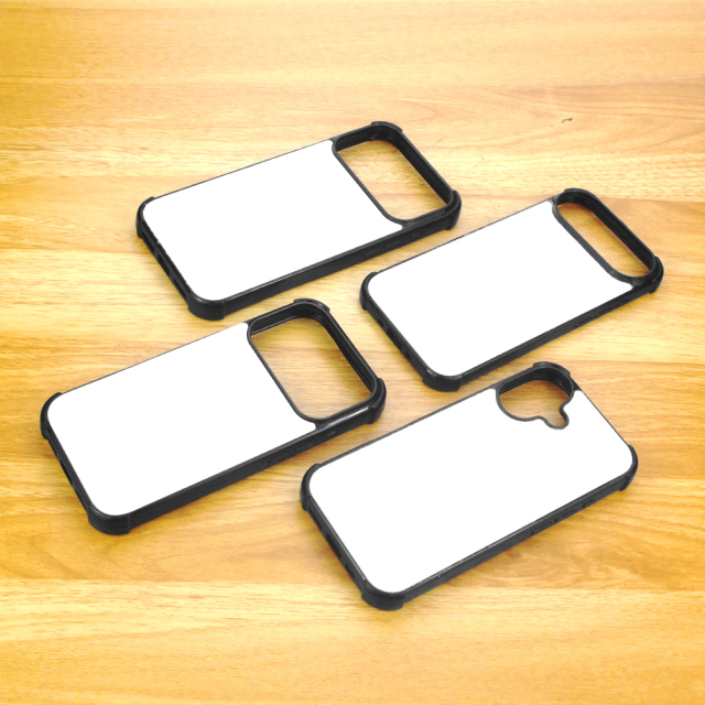 Anti-Shock! For iPhone 17 Series Four Corner Anti-drop 2D TPU Phone Case Phone Cover With Metal Insert For Sublimation Printing