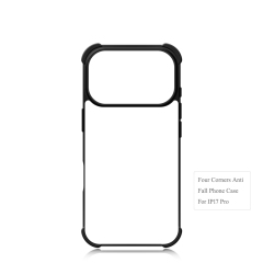 Anti-Shock! For iPhone 17 Series Four Corner Anti-drop 2D TPU Phone Case Phone Cover With Metal Insert For Sublimation Printing