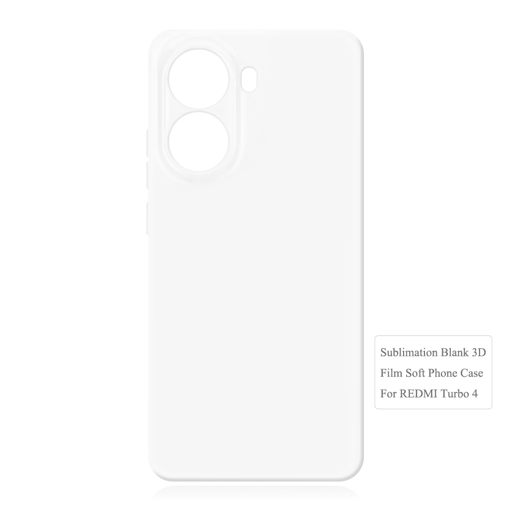 Sublimation Blank 3D Film Soft Phone Case For Redmi Turbo 4 Pro Heat Press Silicone Customizable Phone Cover Full Cover Mobile Phone Case