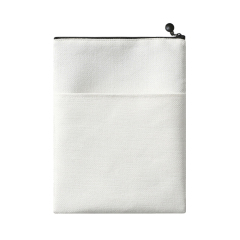 Sublimation Blank Cotton Linen Book Sleeve, Zippered Book Cover Pouch, Dustproof Book Protector with Printable Surface
