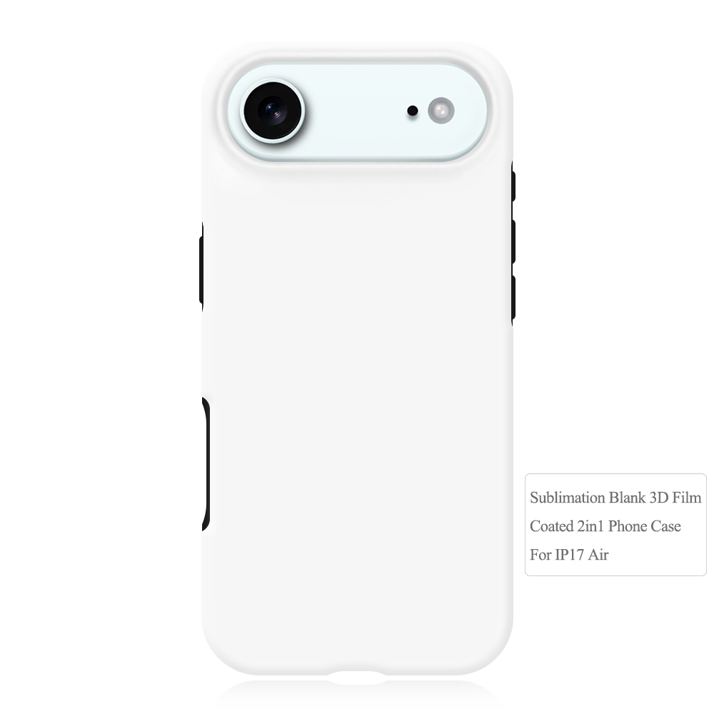 New Arrival Sublimation 3D 2in1 Film Coated Phone Case Cover Blank Customized DIY Cell Phone Case for iPhone 17 Series