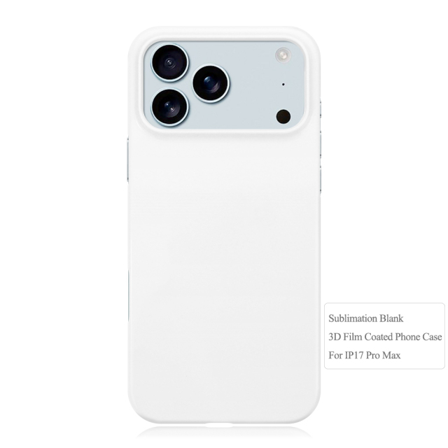 Sublimation 3D Film Coated Hard Phone Case Heat Press Plastic Customizable Snap Phone Cover For iPhone 17 Series Semi-wrapped Cover Mobile Phone Case