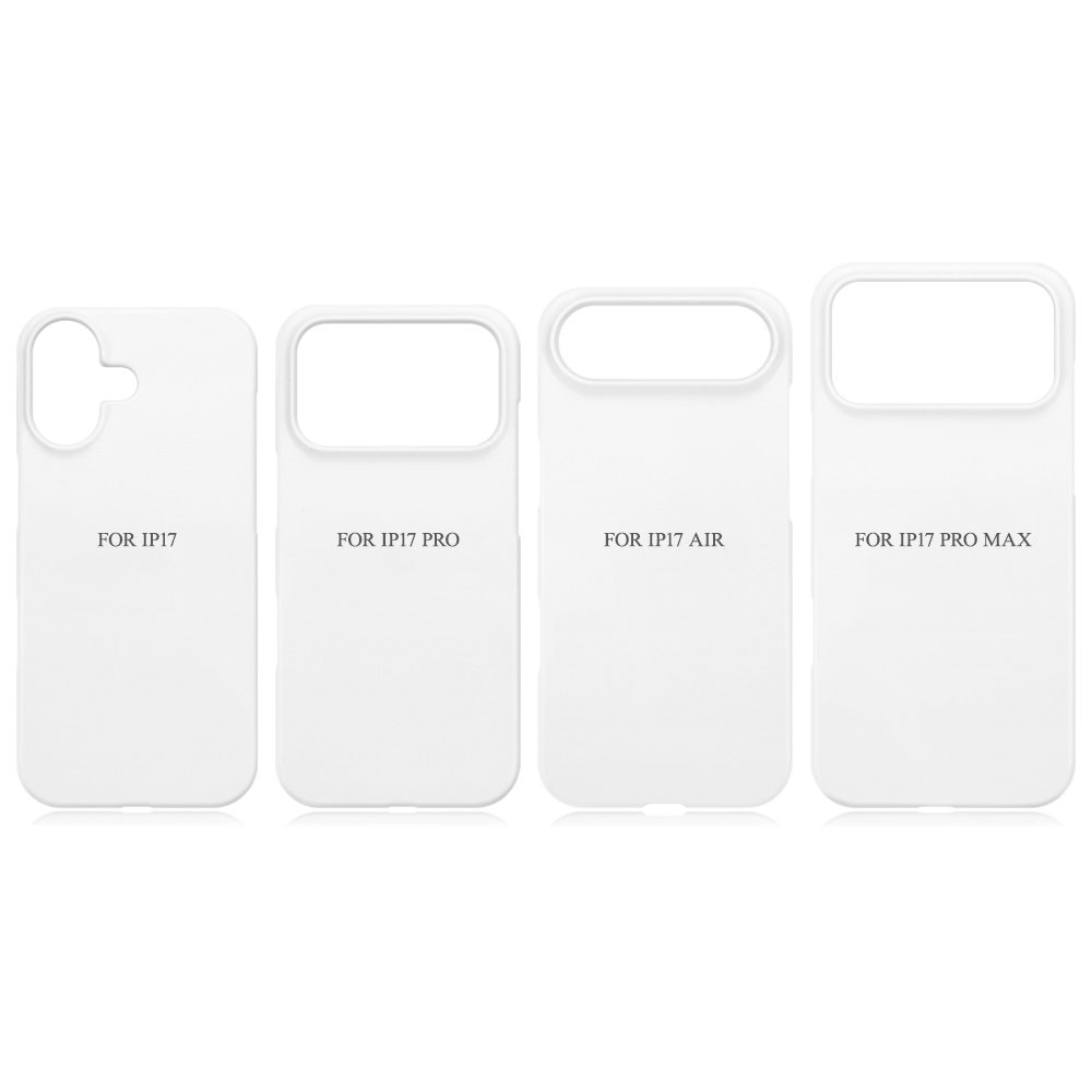 Sublimation 3D Film Coated Hard Phone Case Heat Press Plastic Customizable Snap Phone Cover For iPhone 17 Series Semi-wrapped Cover Mobile Phone Case