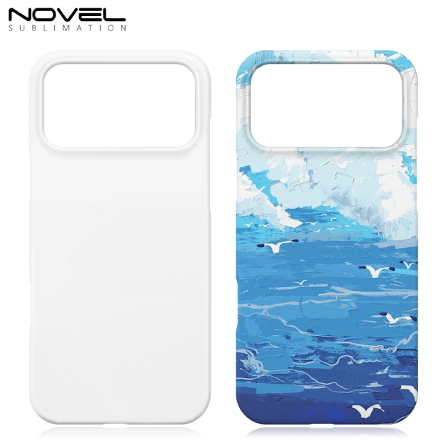 Sublimation 3D Film Coated Hard Phone Case Heat Press Plastic Customizable Snap Phone Cover For iPhone 17 Series Semi-wrapped Cover Mobile Phone Case