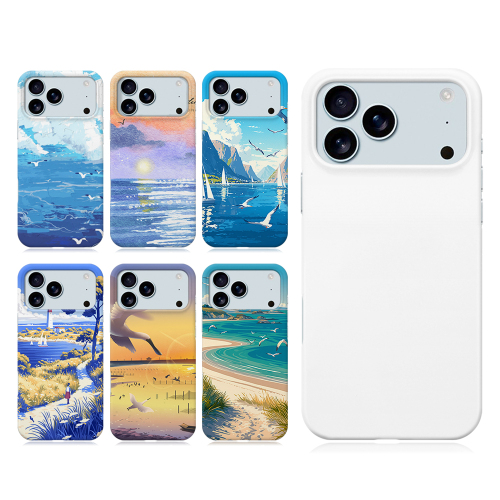 Sublimation 3D Film Coated Hard Phone Case Heat Press Plastic Customizable Snap Phone Cover For iPhone 17 Series Semi-wrapped Cover Mobile Phone Case