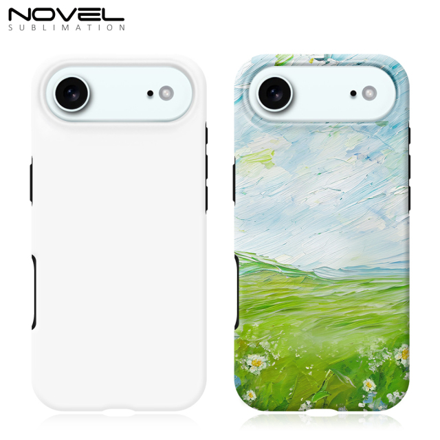 New Arrival Sublimation 3D 2in1 Film Case Cover Blank Customized DIY Cell Phone Case for iPhone 17 Series