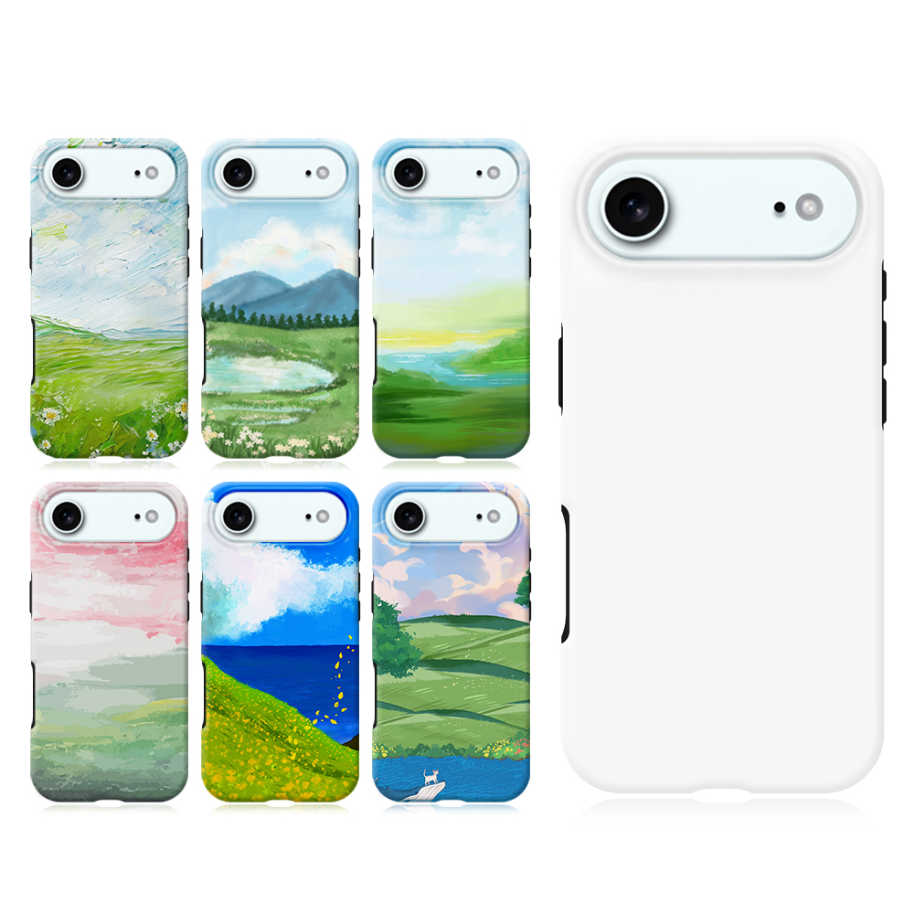 New Arrival Sublimation 3D 2in1 Film Coated Phone Case Cover Blank Customized DIY Cell Phone Case for iPhone 17 Series