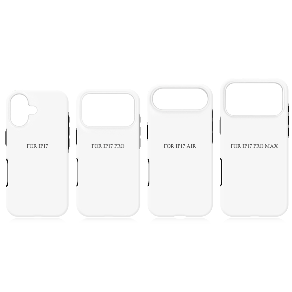 New Arrival Sublimation 3D 2in1 Film Coated Phone Case Cover Blank Customized DIY Cell Phone Case for iPhone 17 Series
