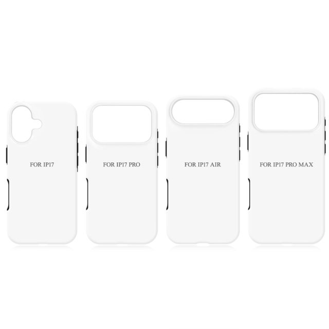New Arrival Sublimation 3D 2in1 Film Case Cover Blank Customized DIY Cell Phone Case for iPhone 17 Series