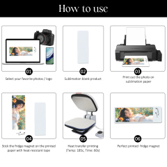 Sublimation Blank Soft Magnetic Rectangular Fridge Magnet, Custom Print Refrigerator Magnets