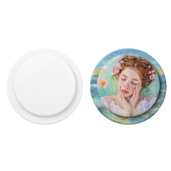 Sublimation Blank 3D Film Magnetic Airbag Stand Sublimation 3D Magnetic Popsocket Phone Grip with Expanding Kickstand