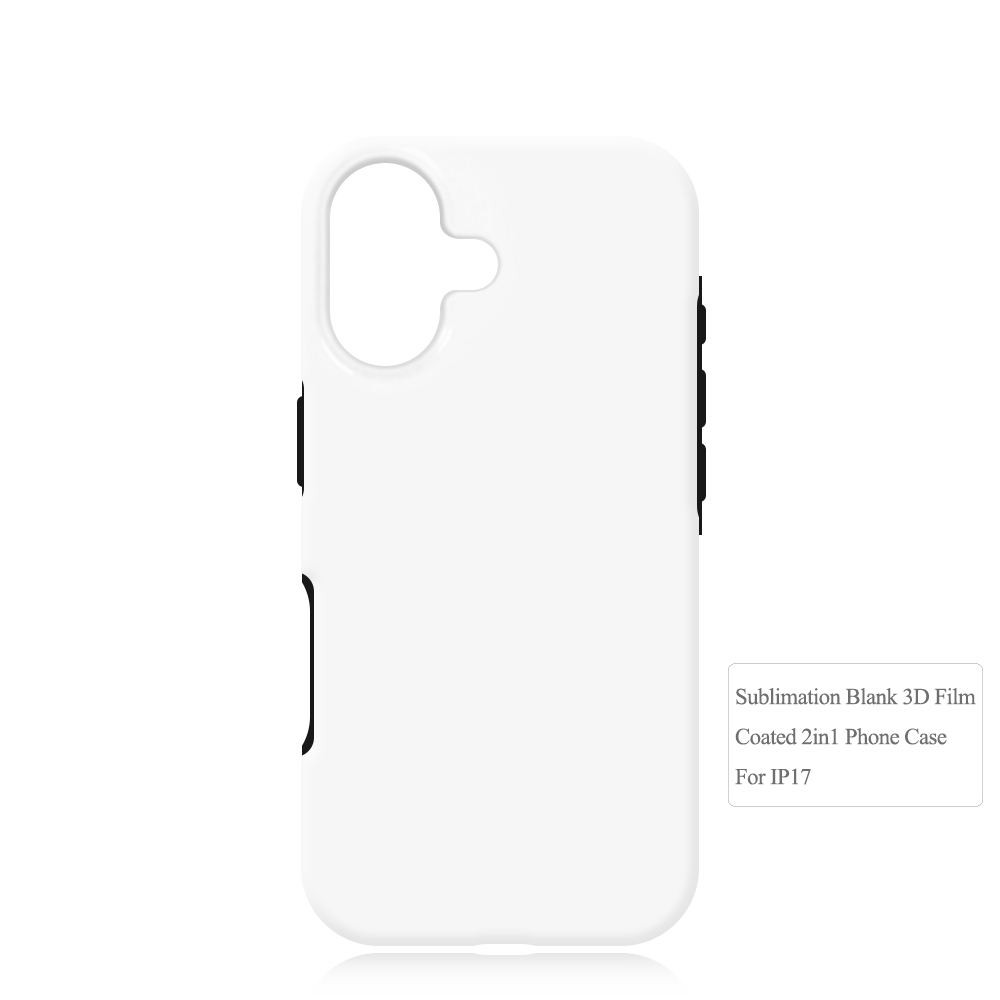 New Arrival Sublimation 3D 2in1 Film Coated Phone Case Cover Blank Customized DIY Cell Phone Case for iPhone 17 Series