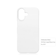 Sublimation 3D Film Coated Hard Phone Case Heat Press Plastic Customizable Snap Phone Cover For iPhone 17 Series Semi-wrapped Cover Mobile Phone Case