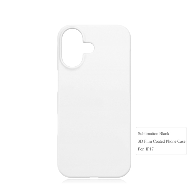 Sublimation 3D Film Coated Hard Phone Case Heat Press Plastic Customizable Snap Phone Cover For iPhone 17 Series Semi-wrapped Cover Mobile Phone Case